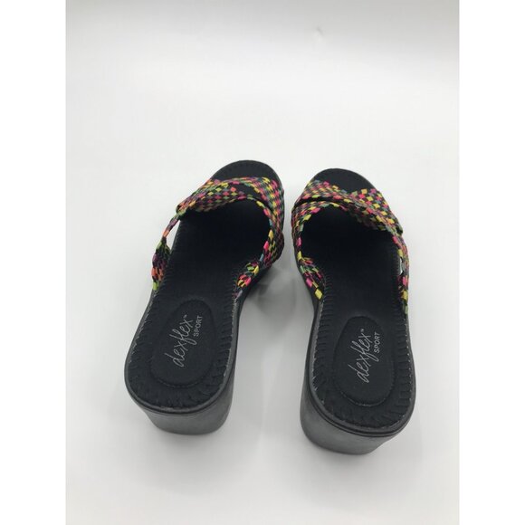 Dex Flex Sport Wedge Woven Cross Strap Sandal Multi-Color Size 11 - Picture 4 of 7